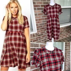 ASOS plaid maternity dress size 6
